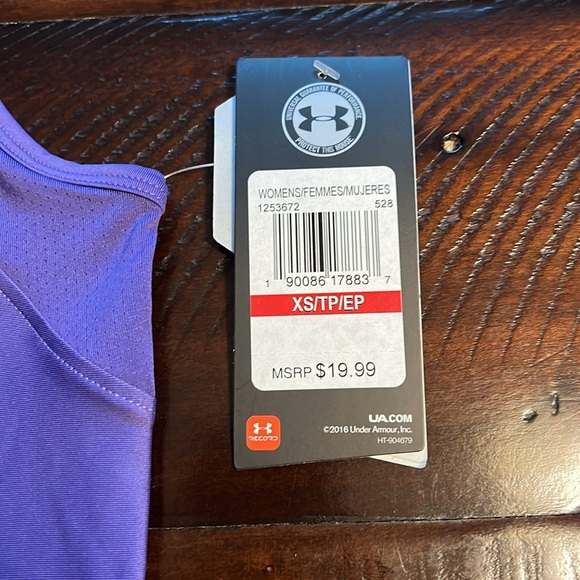 Under Amour wms heatgear racerback tank purple XS - Picture 3 of 4